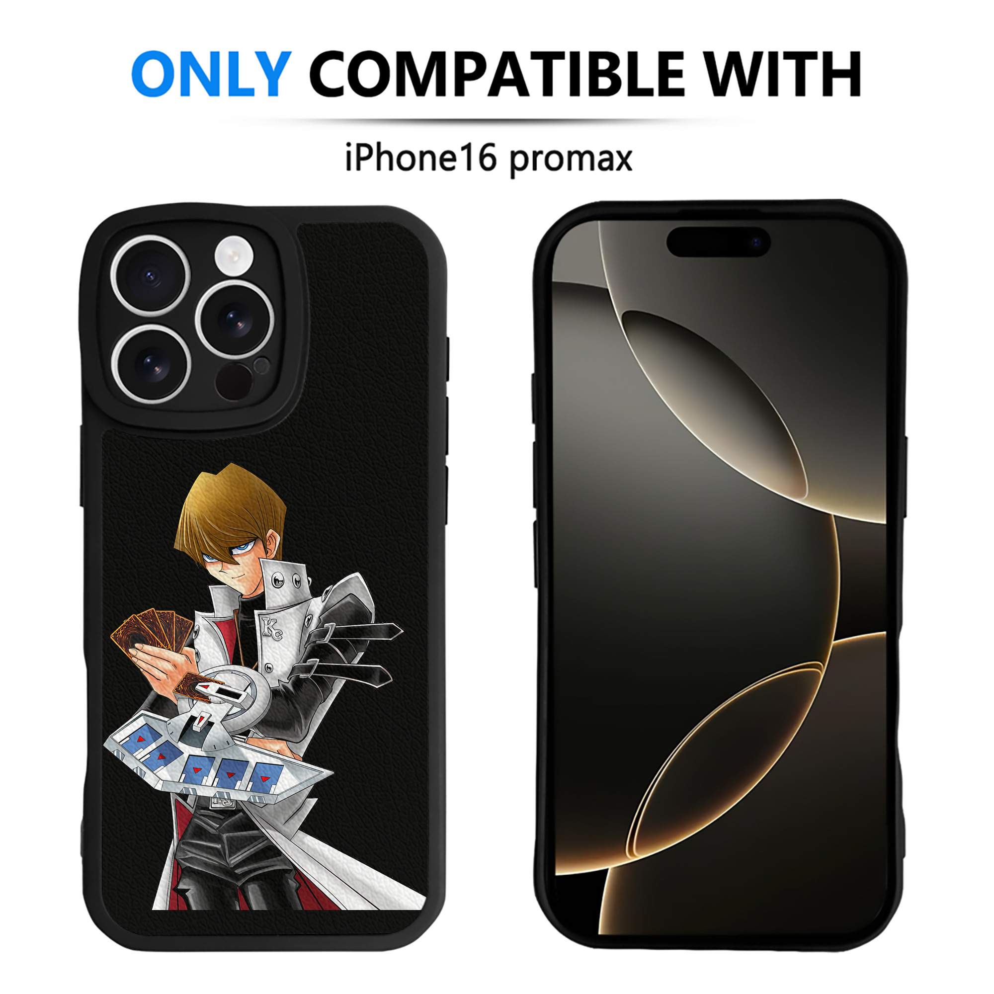 （画像用） 遊☆戯☆王 Yu-Gi-Oh! 【iPhone 16シリーズ対応】シリコンスマホケース（レザー調） 材質：シリコン
